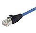 AVLIS-CO TRD855SCRBL-3 CAT 5e Cable Assembly, RJ45 Plug, Blue, 4 Pair, 3 Ft, Shielded, TRD Series