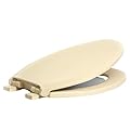 Centoco Slow-Close Elongated Plastic Toilet Seat, Scratch-Resistant Plastic Finish, Fits Kohler/American Standard/TOTO, Light Weight Residential, Made in the USA, 3800SC-106, Bone
