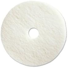 Polishing Floor Pad, White - 5 Per Carton - 13 in.