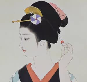 Amazon.co.jp: 志村立美 画集美人百態より春10 かんざし 昭和51年発行 