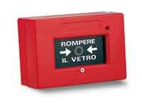 Botón manual de rotura de cristal con circuito de dirección.