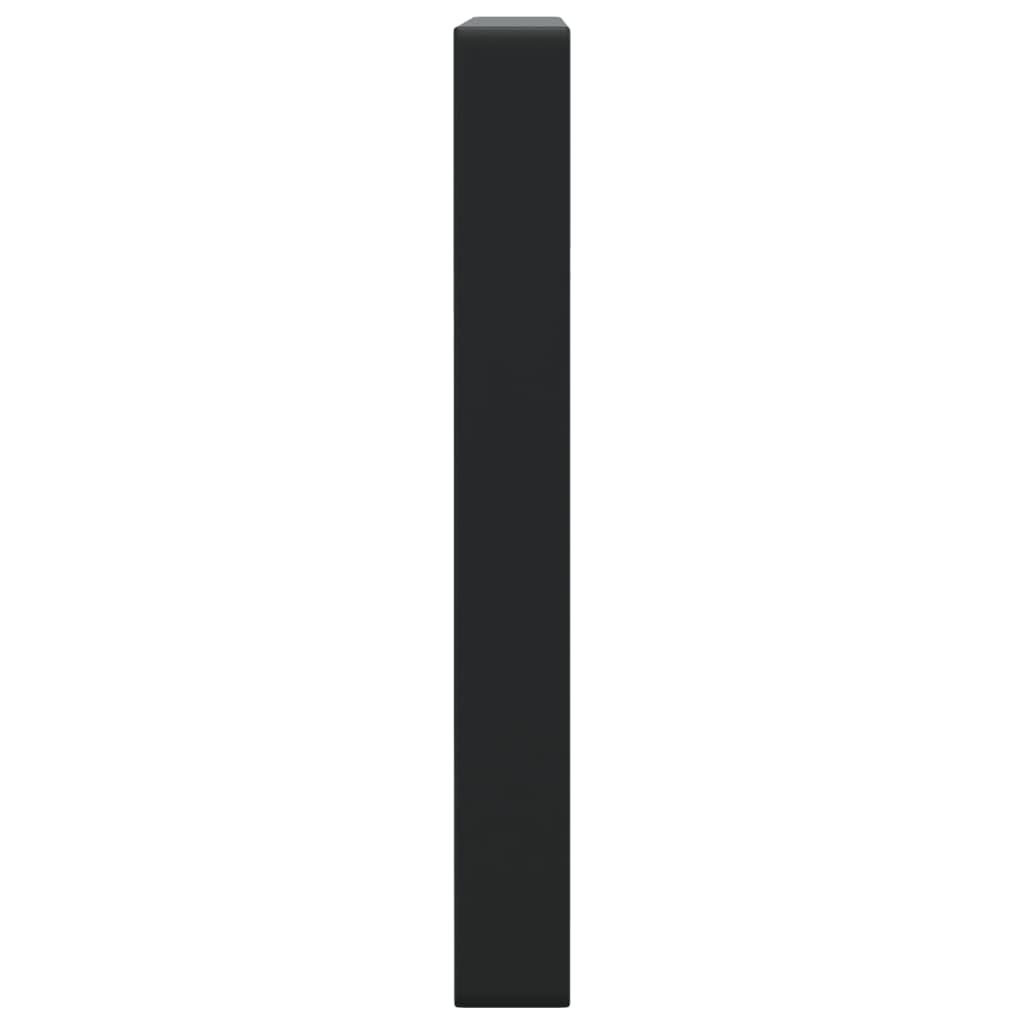 Supporti Lavabo 2 Pz Nero Acciaio Mensole Rettangolari Bagno Cucina Portata 100kg 25x60cm Console a Muro
