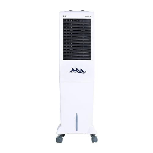 Image of RR Estella 35 LTR | Personal Tower Air Cooler with High Air Delivery, Honeycomb Pads, Castor Wheels | Room Cooler with Inverter Compatibility| 35L | 1 year Warranty