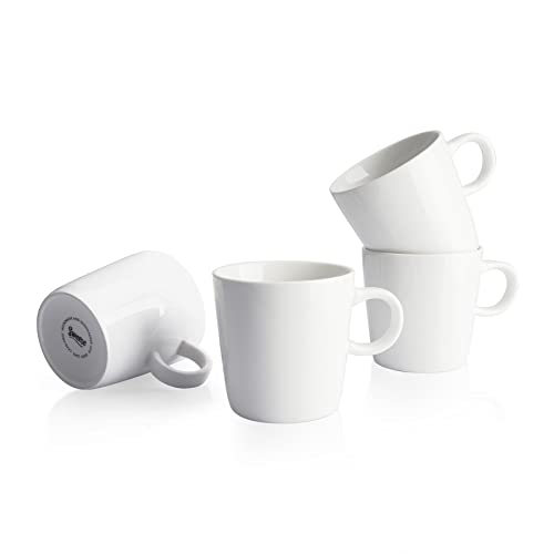 Image of Sweese 5oz Porcelain Espresso Cups Set of 4, Mini Coffee Mugs Demitasse Cups - White