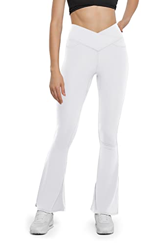 HEGALY Women's Flare Yoga Pants - Crossover Flare Leggings Buttery Soft High Waisted Workout Casual...