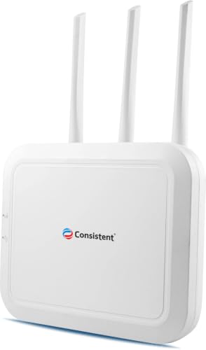 Image of Consistent Velox 4G LTE WiFi Router (CT-V4GR-TAW6)- High-Speed 4G SIM Card Wireless Internet Hub, Plug-and-Play Connectivity for Home, Office, & CCTV - White