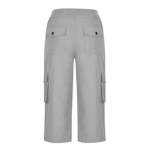Cargo Capris for Women Dressy Casual Drawstring Hiking Capri Pants Summer Travel Outdoor Trousers with Multi Pockets4