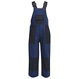 vidaXL Kinderlatzhose Arbeitshose Arbeitslatzhose Kinderhose Größe 98/104 Blau