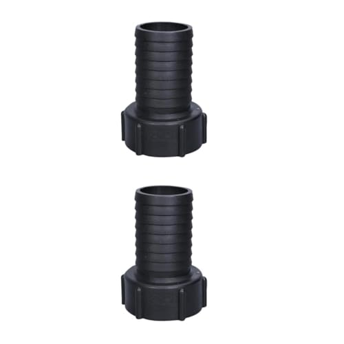 Yardwe 2 Piezas Guarniciones Tanque Adaptador De Manguera De Jardín Conector De Manguera De Jardín Convertidor Adaptador De Válvulas De Tote IBC El Plastico Black