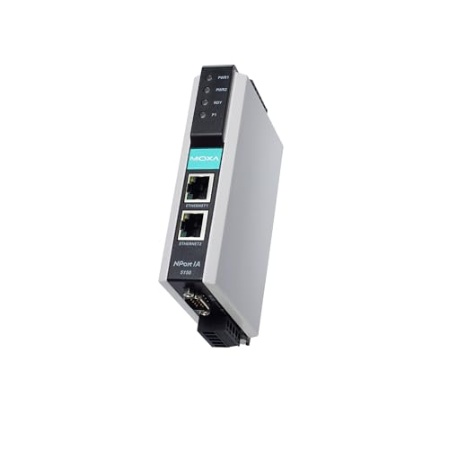 MOXA NPort IA-5150I 1-Port RS-232/422/485 Serial IA Device Server with 2 KV Isolation, 10/100 Ethernet (RJ45)
