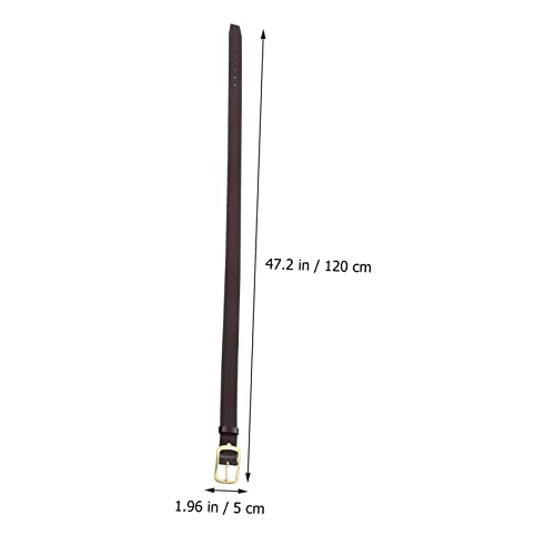 VALICLUD Men's Vintage Style Brown Leather Belt Antique Casual Dress Belt for Jeans Suitable for Everyday Wear4