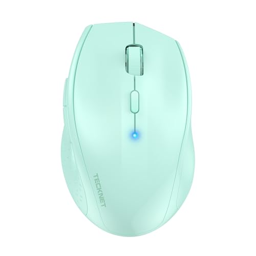 TECKNET Classic Bluetooth Mouse, 4800 DPI Wireless Mouse, Cordless Mice Ergonomic Portable Mouse for Laptop, Computer Mouse with 6 Adjustable DPI, PC Mouse with 24 Month Battery Life