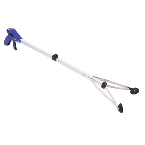 OATIPHO Foldable Aluminum Alloy Trash Picker Litter Pick Up Tool with High Strength Elastic Clamp Extended Reach Grabber for Indoor Outdoor Use Assist Tool for Elderly Disabled and Garden