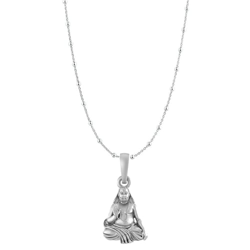 COMPANY TRENDAL スターリングシルバー (92.5%純度) RaghavendrSwamy (ボール/ビーズチェーン付きペンダント)_TD913