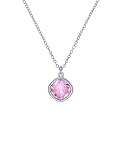Ted Baker London Crastel Crystal Pendant Necklace for Women (Silver Tone/Light Rose Crystal)