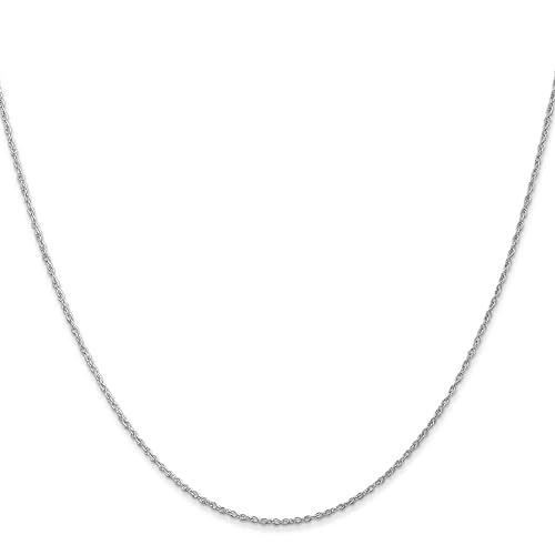 IceCarats 14K Solid White Gold 0.8mm Rope Chain Twisted Link Necklace