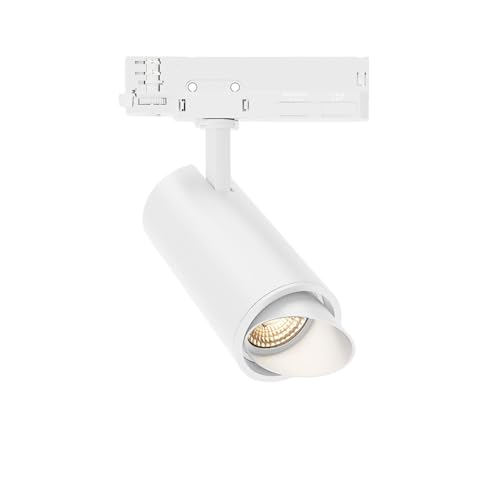 LEDKIA LIGHTING Foco Carril LED Trifásico 30W Fasano Cilindro Bisel CCT Seleccionable Regulable Blanco 2700K - 3200K - 4000K Seleccionable