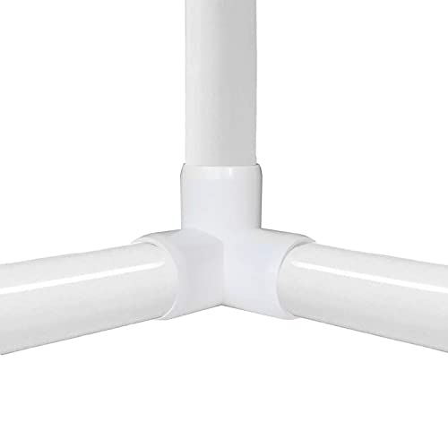 Image of 3 way pipe fittings, Easy To Connect Impact Resistant Stable UPVC Tee Connector 1 /2 inch Inner Diameter for Furniture Installation for Tent Connection (16pc)
