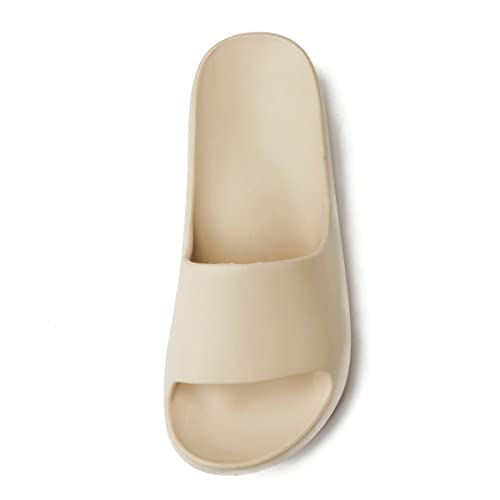 Vodvob Women's Slide Sandals Casual Slip On Platform Pillow Sandals Open Toe Summer Sandals Slides Beige Size 10 #TOP4