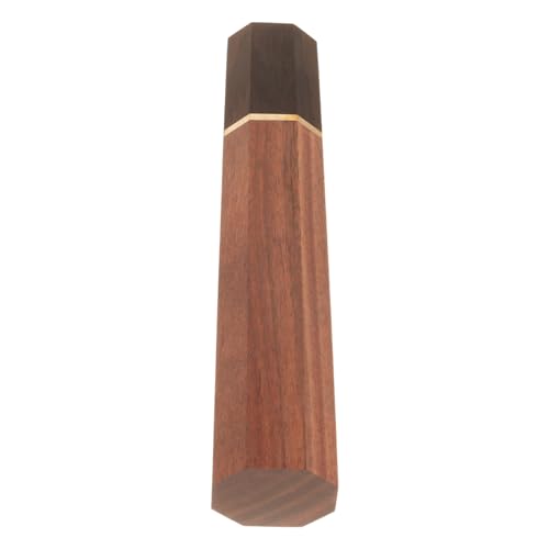 SHINEOFI Mango de Cuchillo Octogonal de Madera Marrón para Cuchillo de Chef Japonés Repuesto 13X25X100 MM Anillo Metálico de Cocina Sashimi y Sushi Adecuado para Bricolaje