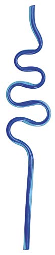 Vibrant Assorted Small Plastic Squiggle Straws (7.5