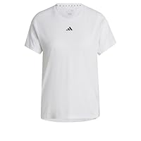 adidas Women/'s AEROREADY Train Essentials Minimal Branding Crewneck Tee, White, XXL
