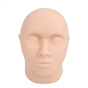 Silicone Head Model Micro-Plastic Teaching Model Human Head Model Mannequin Face Model for Doctor Esthetician Training Silicone Head Model Mannequin Face Model for Students