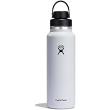 Hydro Flask Water Bottle - Insulated Stainless Steel - Wide Mouth Chug Lid, Non Spill, Leakproof in 40 Oz White