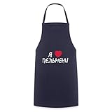 Spreadshirt Я люблю пельмени/Ich liebe Pelmeni Kochschürze, One size, Navy