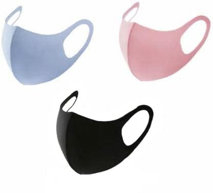Polycotton Anti-Pollution Dust Masks Ph2.5 Unisex Respirator Washable&Reusable Face Mask Women Men Safety Sponge Mask Cloth Mask (Black, Blue, Pink, Free Size, Pack Of 3)-image-19