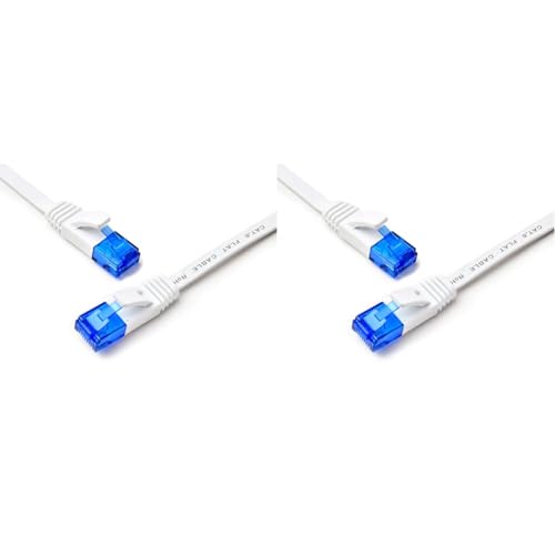 Image of BlueRigger Cat 6 Ethernet Cable Flat Internet Network LAN Patch Cords - Solid Cat6 High Speed Computer Wire /Cable. (6 Feet (2 Meters)) (Pack of 2)