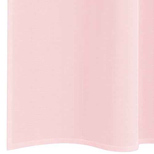 Rideaux voile rose clair de haute qualité avec passe-tringles pour intérieur chic