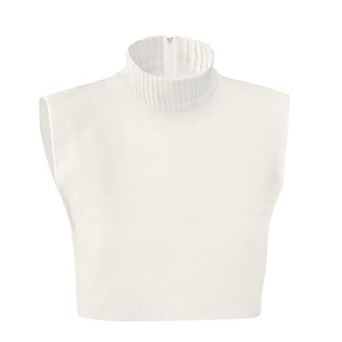 Collections Etc Zippered Dickie Layer Top with Armholes - Soft Knit Mock Turtleneck for Layered Look2