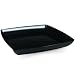 12 in. Black Square Plastic Tray Party Accessory