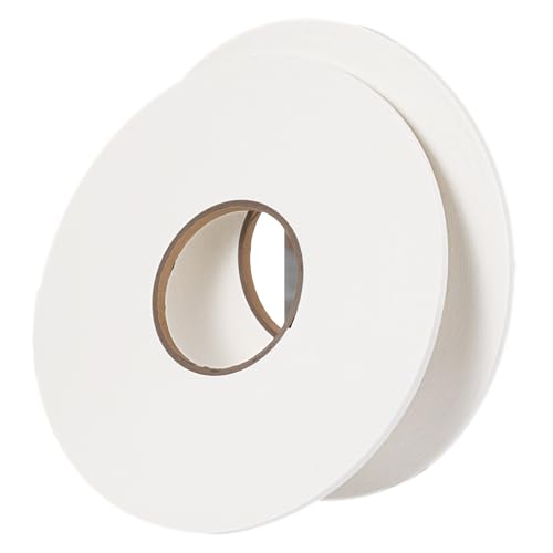 Image of Tatuo 2 Rolls Double Sided Foam Tape PE Foam Tape Sponge Soft Mounting Adhesive for DIY Craft Picture Poster Hanging(1 /4 Inch by 66 Feet,White)