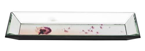 KZshop Mirror Jewelry Tray, Glass Decorative Perfume Make up Skincare Holder for Vanity