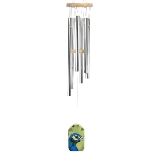 Carillon à vent commémoratif paon ton profond extérieur de 52cm - 8