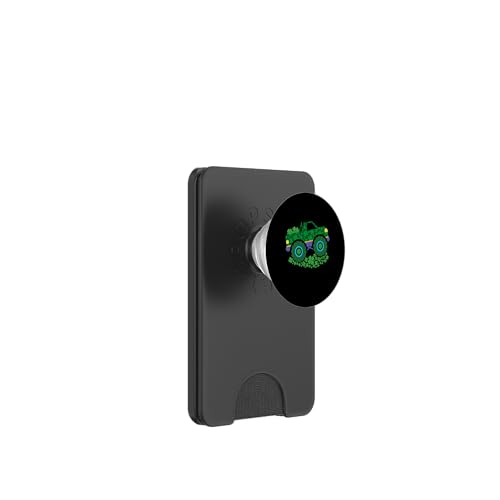 Funny Boys St Patricks Day Toddler Monster Truck Lucky PopSockets PopWallet para MagSafe Funny Boys St Patricks Day Toddler Monster Truck Lucky PopSockets PopWallet para MagSafe