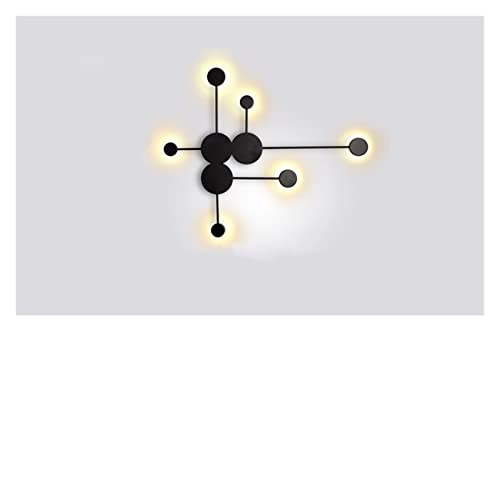 Appliques murales LED en fer noir doré au design moderne raffiné pour éclairage intérieur
