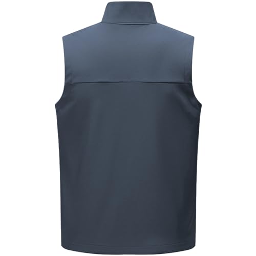 Image of PEGENO Men's Lightweight Softshell Golf Vests Fleece Lined Outdoor Windproof Sleeveless Jacket for Running Hiking Sports