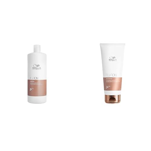 Wella Professionals Fusion Pack - Champú (1 L) + Acondicionador (200ml) - Reparación Intensa - Cabello Dañado
