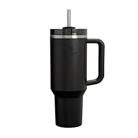 STANLEY 1913 Quencher H2.0 Flowstate Tumbler 1.2L - Cold for 11 Hours - Iced for 48 Hours - Metal Water Bottle with Straw, Handle and Lid - Dishwasher Safe - Travel Mug for Cold Drinks - Black 2.0