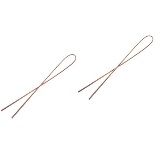CHILDWEET 2pcs Copper Rod Round Bar Rod Round Rod Dowsing Rods Copper Metal Rods for Crafts Copper Grounding Rod Copper Sticks for Crafts Copper Wire Rods for Garden Copper Tube Copper Bar