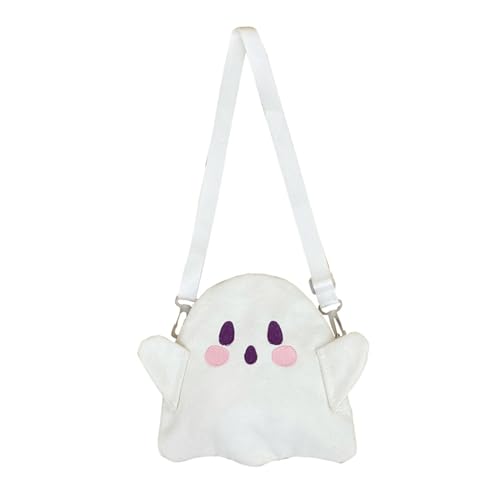 Halloween Purses for Women Plush Cute Ghost Purse Kawaii Fluffy Candy Bag Crossbody Shoulder Bags Spooky Season
