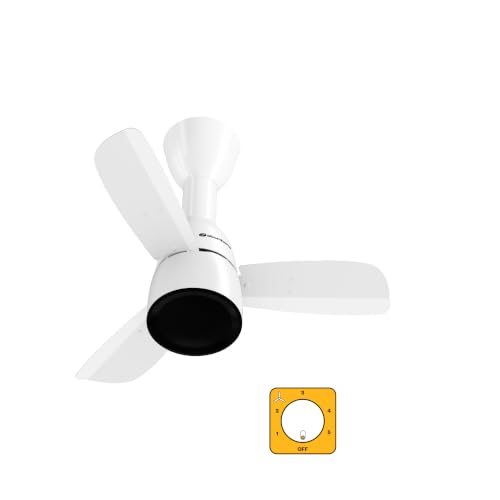 Image of atomberg Renesa Prime Crest 600mm 𝐑𝐞𝐠𝐮𝐥𝐚𝐭𝐨𝐫 𝐎𝐩𝐞𝐫𝐚𝐭𝐞𝐝 𝐁𝐋𝐃𝐂 𝐂𝐞𝐢𝐥𝐢𝐧𝐠 𝐅𝐚𝐧- 𝐍𝐨 𝐑𝐞𝐦𝐨𝐭𝐞 | BEE 5 Star | High Air Delivery | Low Noise | 3 Year Warranty | Gloss White