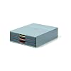 Durable Varicolor 3 Drawer Unit - Gray Desktop Drawer Set with 3 Color Coded Draws - Letter to Folio Size Files - Perfect for Storing Documents and Paper Work