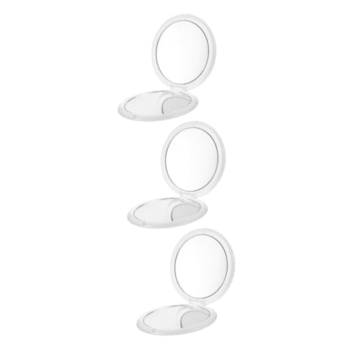 minkissy 3pcs espejo compacto de maquillaje con luz