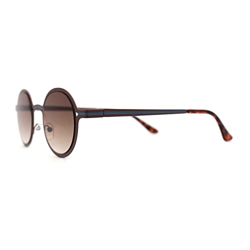 Retro 90s Style Round Thin Metal Rim Contemporary Fashion Sunglasses3