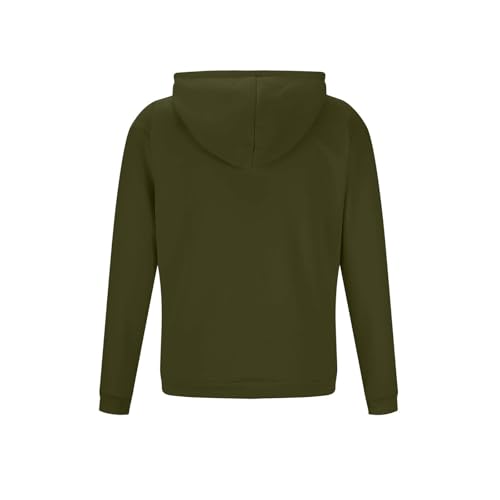 Mens Casual Fleece Hoodies Long Sleeve Hooded Sweatshirts with Pockets Fall Solid Color Pullover Tops4