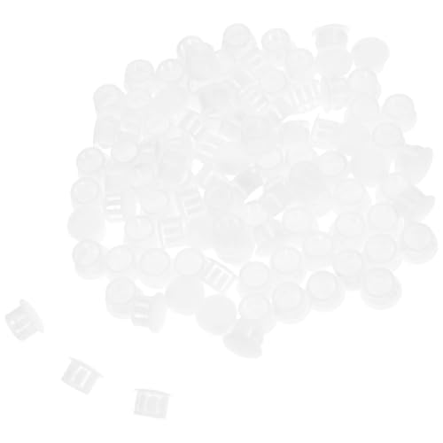 COHEALI Tapones de Plástico Blancos Redondos para Muebles y Agujeros de Cerradura, 100 Piezas, Ajuste Seguro y Uso Versátil para Mejoras Hogar